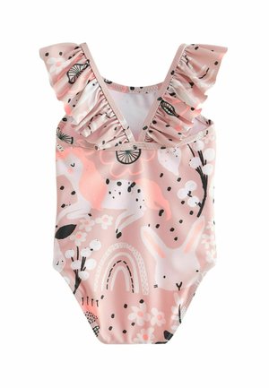 Next FRILL SLEEVE REGULAR FIT - Badeanzug - pink character