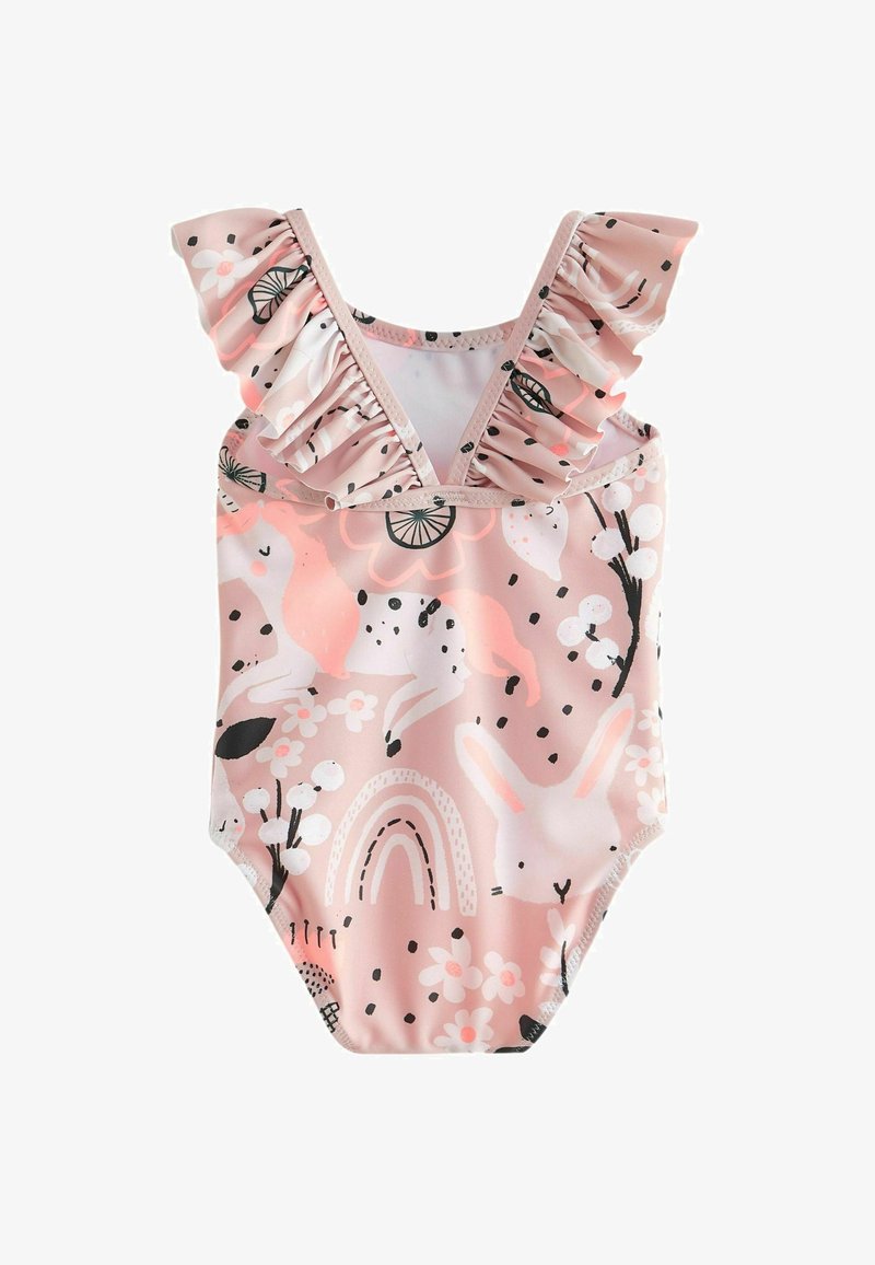 Next FRILL SLEEVE REGULAR FIT - Peldkostīms - pink character