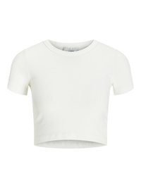 JXFLORIE RIB TEE - Basic T-shirt - bright white