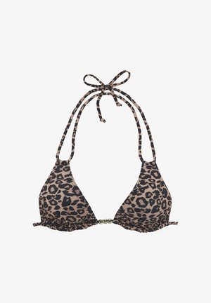 Vivance, VIVANCE TRIANGEL-BIKINI-TOP - Bikini-Top - schwarz nougat bedruckt