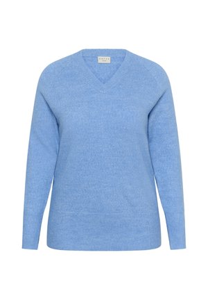 Kaffe Curve, KCNIELA V-NECK - Pullover - provence melange