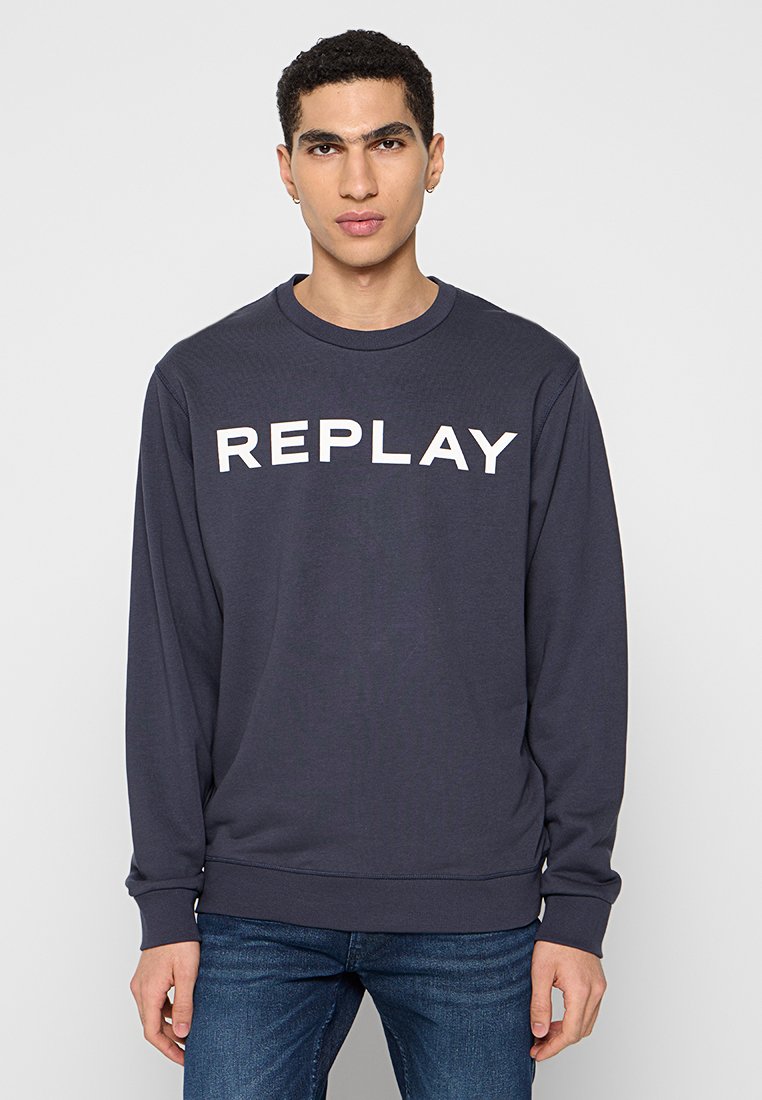 Replay Sweater donkerblauw