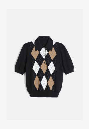 Luisa Spagnoli, MARIUS - Polo shirt - nero cammello