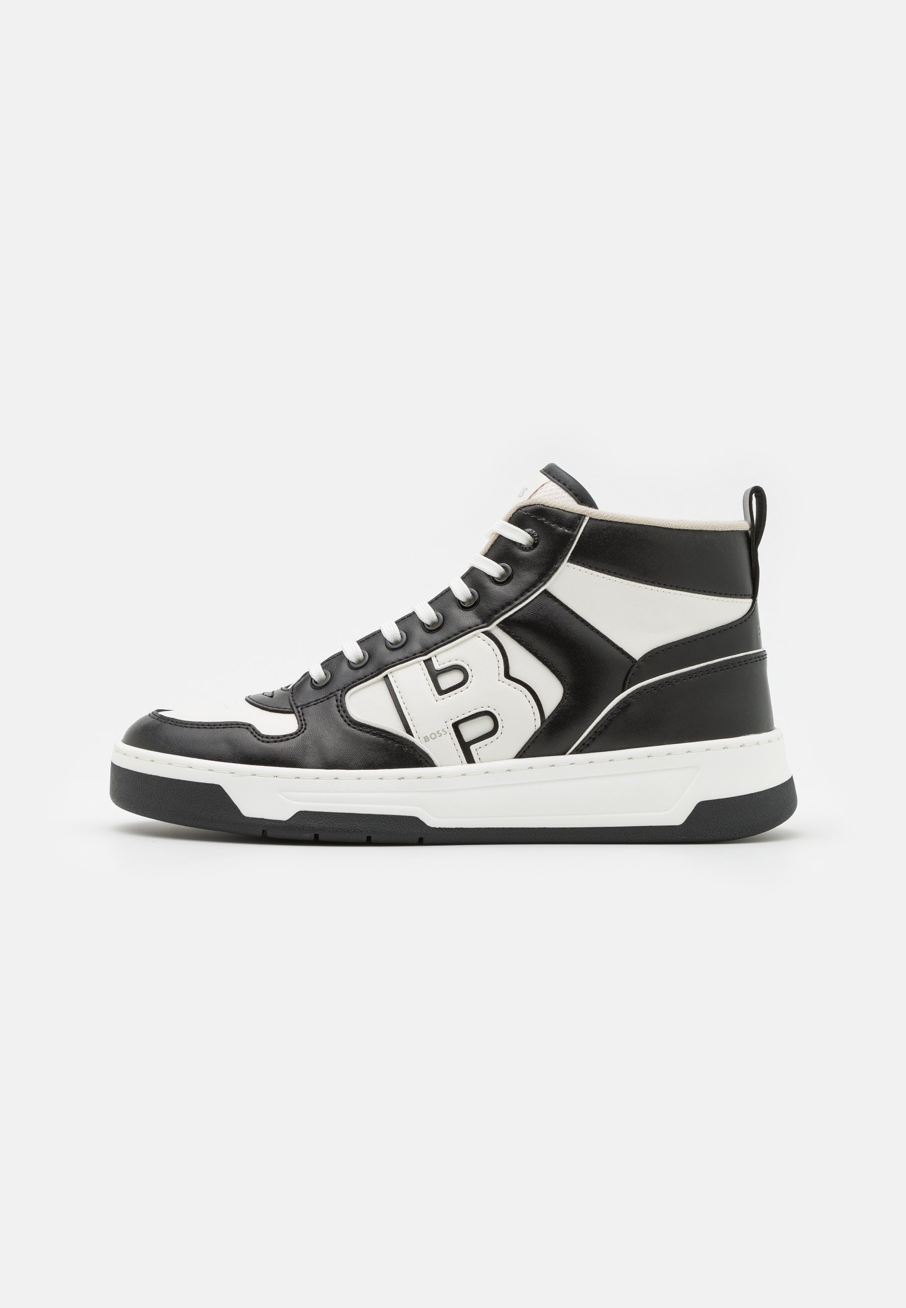 Boss Baltimore Hito Hightop Trainers Charcoal, Men's, Size: 5, Anthracite - Imitation leather/ Textile