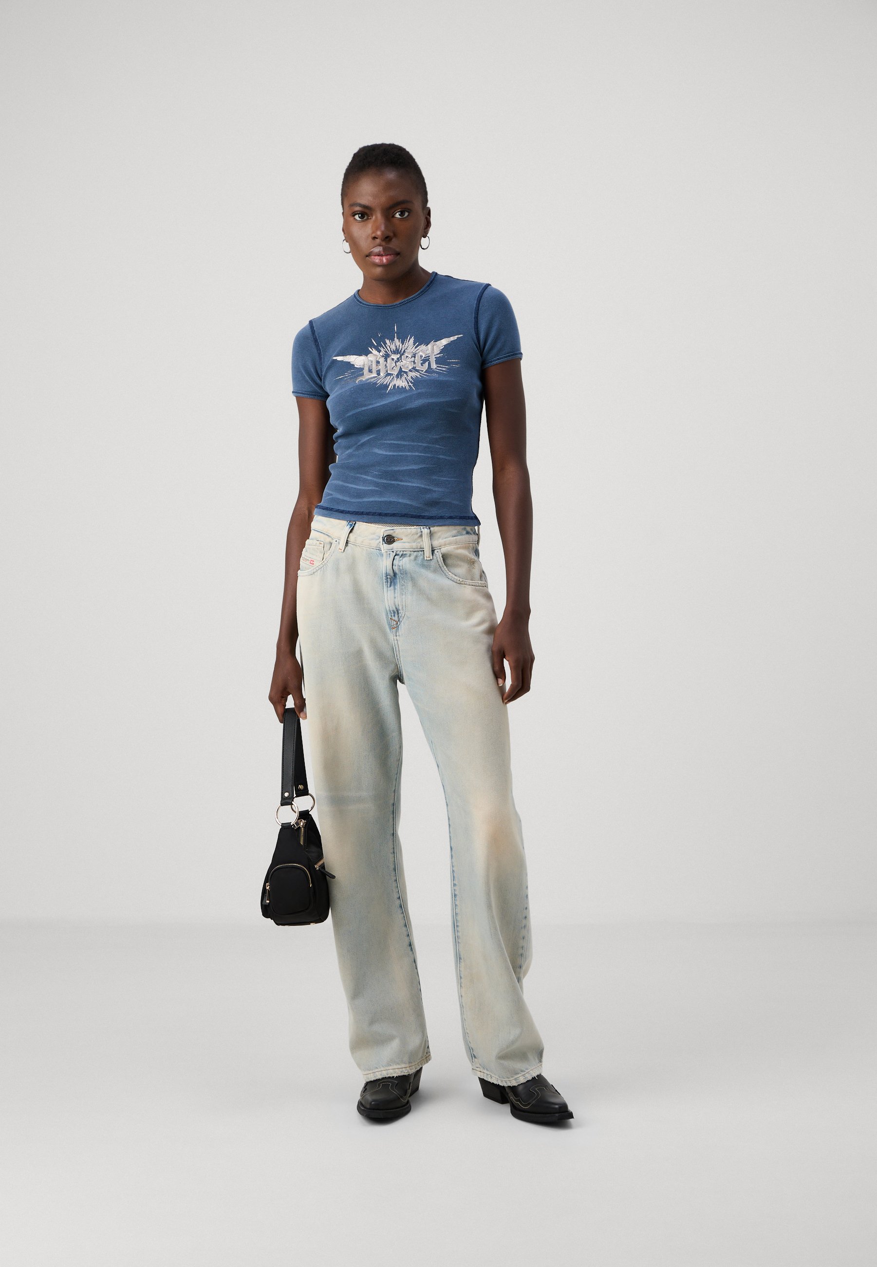 Diesel ELE - Print T-shirt - 01/blue denim - Zalando.co.uk