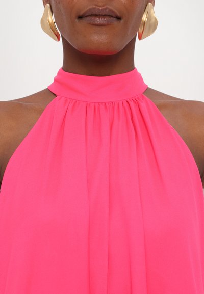 Alice + Olivia ERNA HALTER TIERED MINI DRESS - Kokteiļkleita/ballīšu kleita - pink