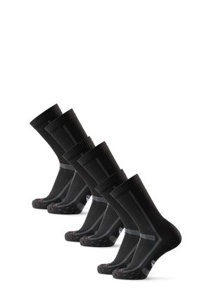 LONG DISTANCE CREW 3 PACK - Sports socks - black grey