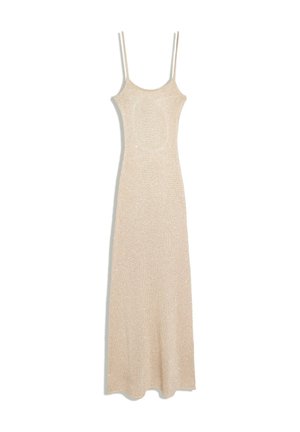 Bershka, SEQUIN - MIDI DRESS - Robe pull - gold-coloured