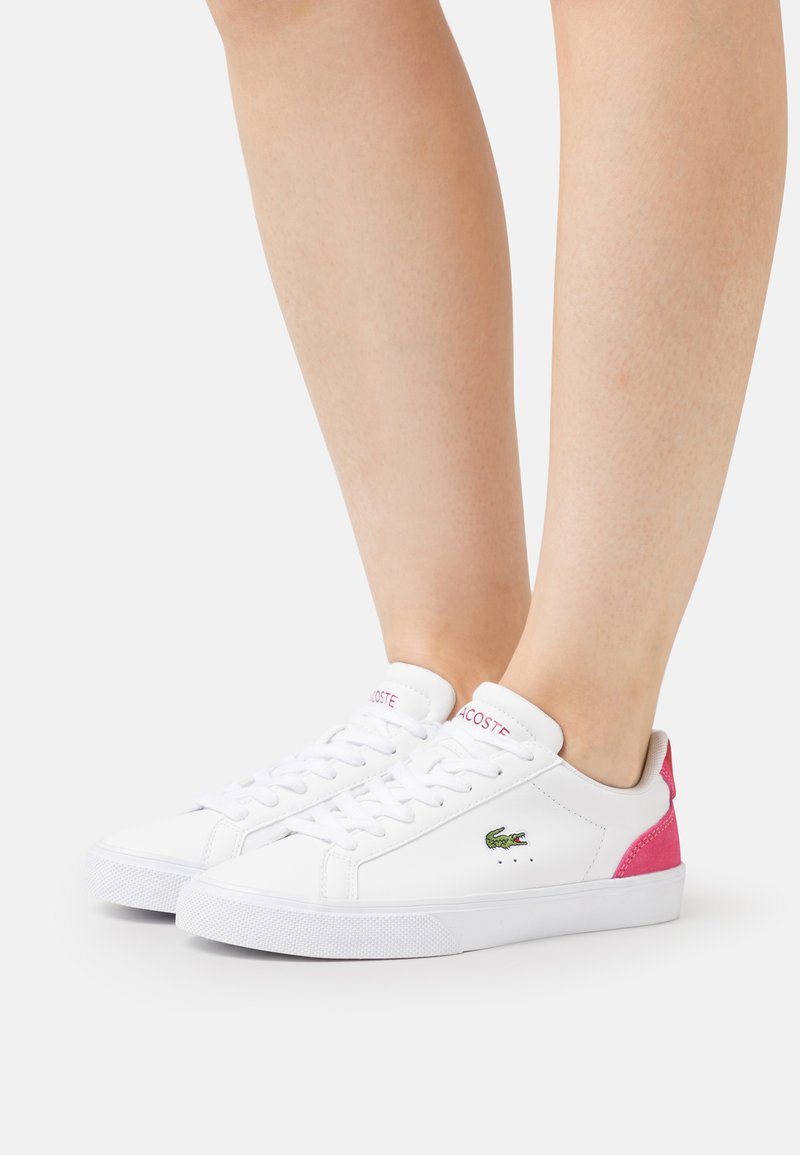 Lacoste LEROND PRO Trainers white/pink/white Zalando.co.uk