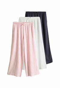 THE SET 3 PACK PULL ON WIDE  - Trousers - navy white pink stripe
