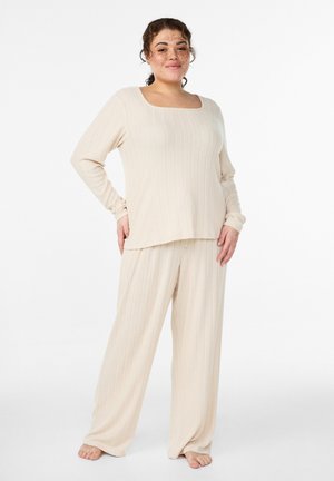 MIT HOHER TAILLE - Pidžamas apakšdaļa - oatmeal mel