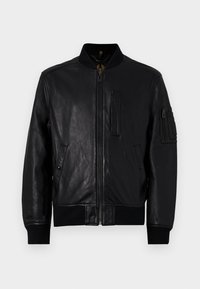 MARKER JACKET - Leather jacket - black