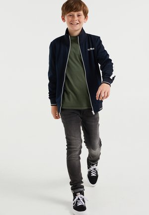 Sweater met rits - dark blue
