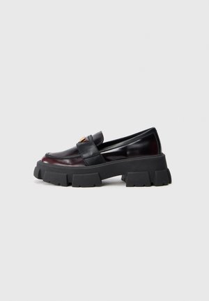 TALSY - Pantofi slip-on - black/burgundy