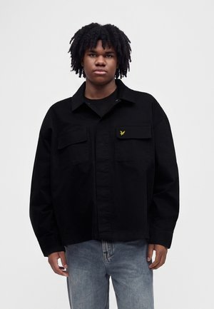 Lyle & Scott, WASHED OVERSHIRT - Риза - jet black