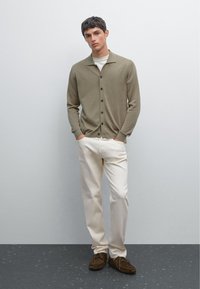 Massimo Dutti SHIRT COLLAR LONG SLEEVE - Kofta - green