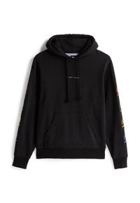 VARSITY CREST HOOD UNISEX - Sweatshirt com capuz - black