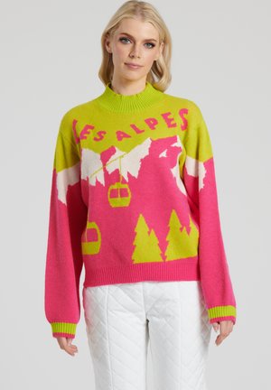 SKI WEAR FUNNEL NECK KNIT - Trui - hot pink