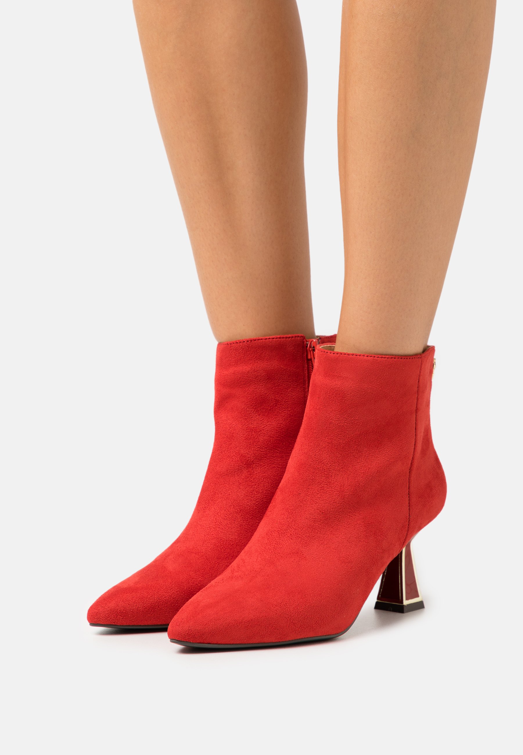 menbur Ankle Boots Red, Women's, Size: 2, Light Red - Textile