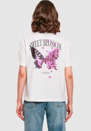 Mister Tee SWEET BLOSSOM AND BEAUTY  - T-shirt imprimé - white
