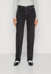 Gina Tricot - STRAIGHT - Straight leg jeans - offblack Thumbnail Image 1