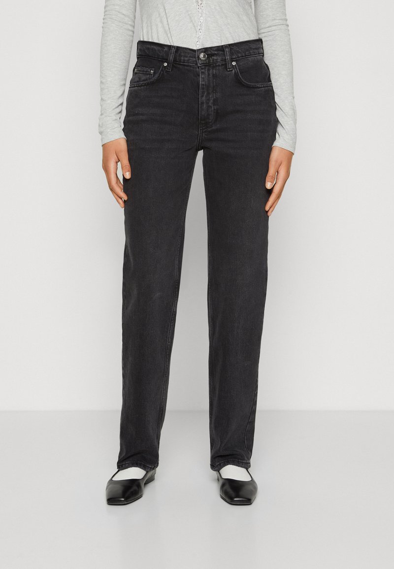 Gina Tricot - STRAIGHT - Straight leg jeans - offblack, Enlarge