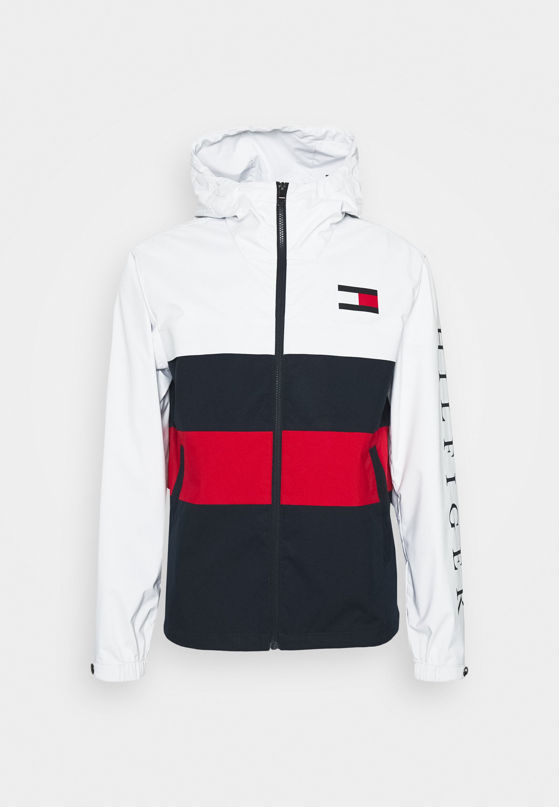 tommy hilfiger white pullover jacket