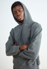 Carhartt WIP HOODED NELSON  - Sweatshirt - charcoal garment dyed