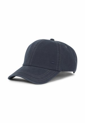 Casquette de baseball bleu foncé avec visière courbée et coutures visibles sur fond blanc.