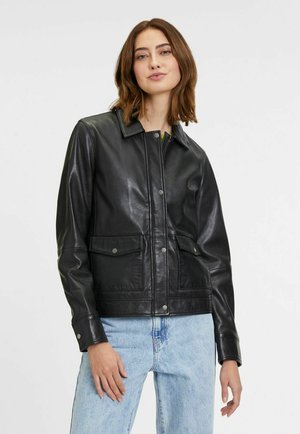 GWYUNNI - Veste en cuir - black