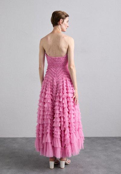 Needle & Thread HATTIE RUFFLE STRAPLESS ANKLE GOWN - Společenské šaty - camellia pink