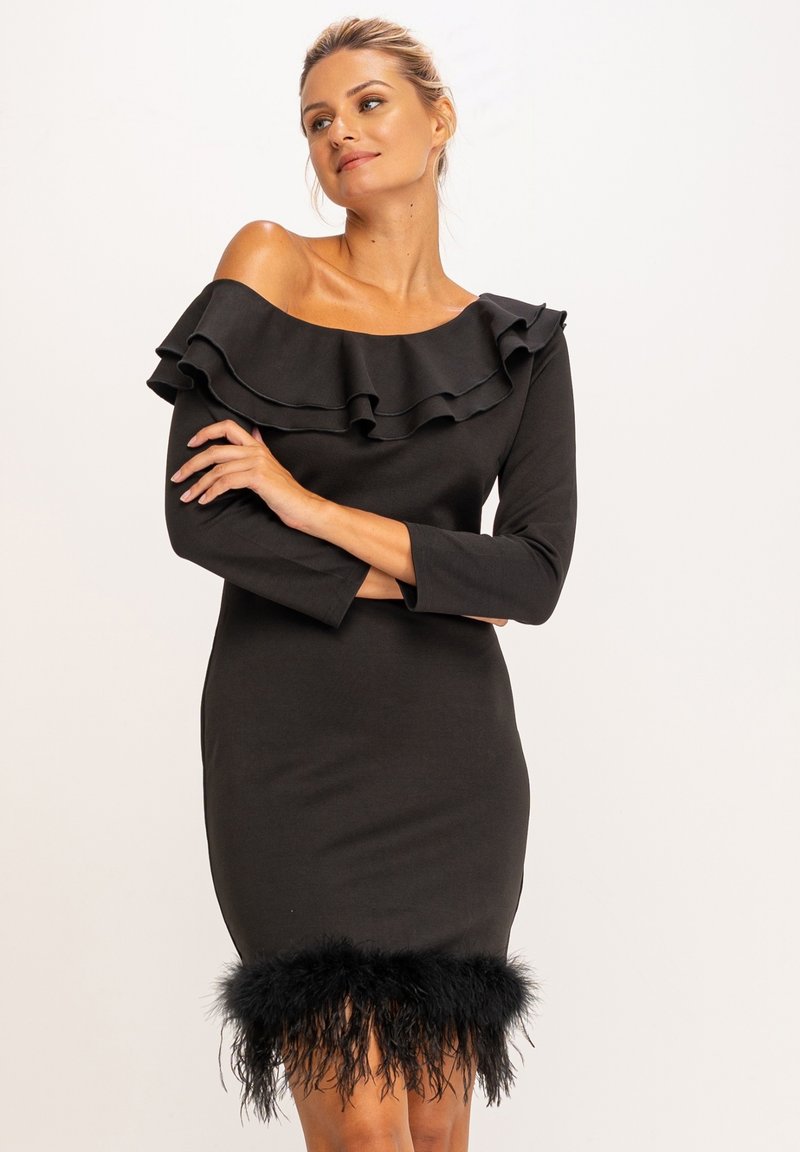 Tantra MIT FEDERN AM SAUM Robe de jour black/noir ZALANDO.FR