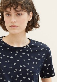 TOM TAILOR T-shirt imprimé - navy minimal print