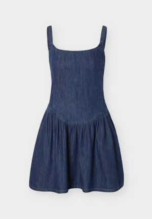 GAP, DROPWAIST MINI DRESS - Vestido vaquero - dark wash