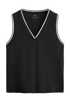 OYSHO SLEEVELESS V-NECK  - Top - black