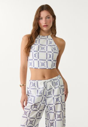 Stradivarius HALTER  - Top - light blue