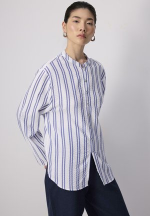 Touché Privé STRIPED - Button-down blouse - blue