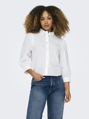 ONLY ONLCANDY CROPPED SHIRT  - Bluza z gumbi - white