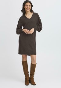 Fransa ERETTA - Abito in maglia - charcoal melange