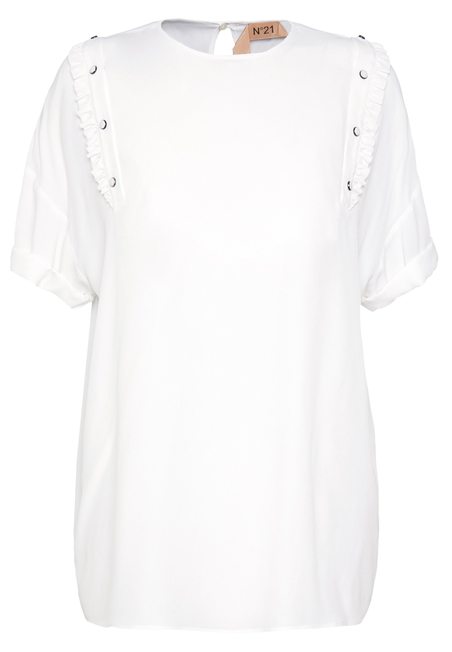N°21 Bluser white Zalando.no WHITE Shirt with logo N21 Skjorter & bluser - Dameklær er billig
