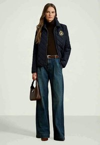 Lauren Ralph Lauren Petite CREST PATCH DIAMOND QUILTED JACKET - Viegla jaka - dark navy