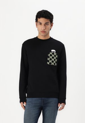 CREWNECK - Sweatshirt - black/green