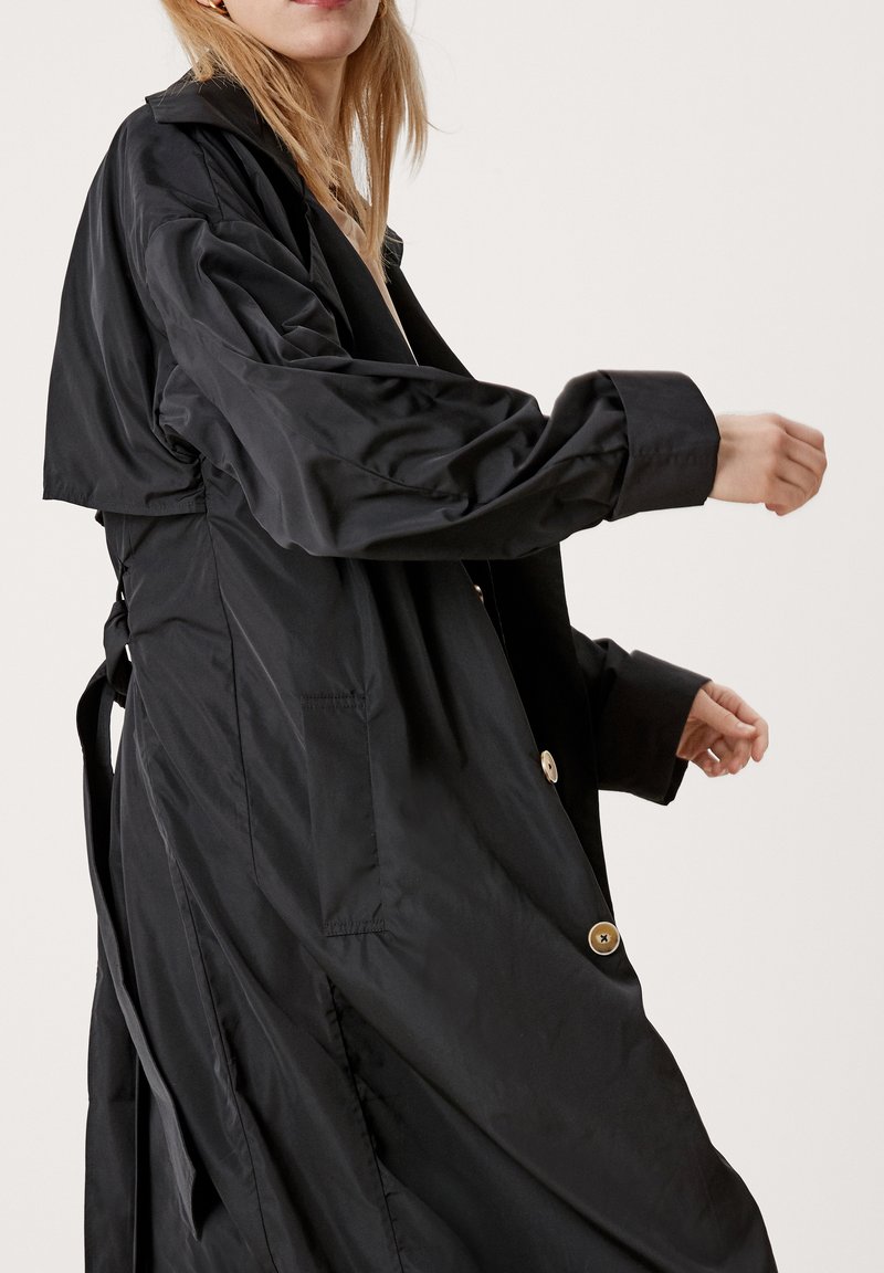 Damen Parkas | s.Oliver BLACK LABEL Trenchcoat grey black/schwarz - PL48029 Damen Parkas | s.Oliver BLACK LABEL Trenchcoat grey black/schwarz - PL48029