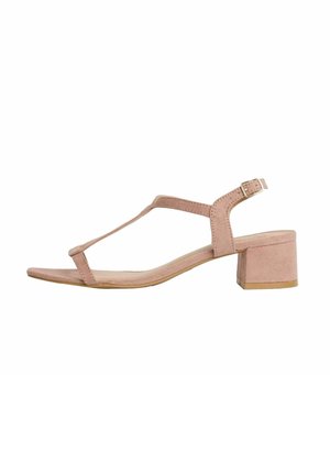 Friends Like These WIDE LOW BLOCK HEEL - Szandálok - nude
