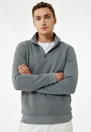 HALF ZIPPERED  - Trui - anthracite