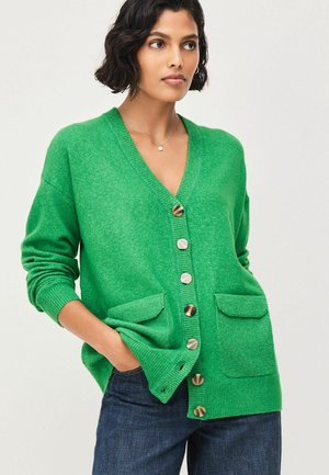 Next, SUPERSOFT MID LENGTH V-NECK CARDIGAN - Cardigan - bright green