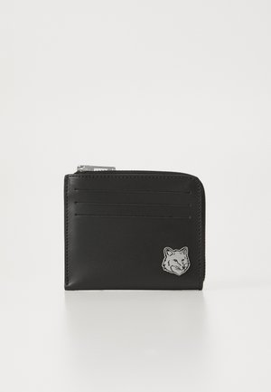 Maison Kitsuné FOX HEAD ZIPPED CARDHOLDER UNISEX - Monedero - black