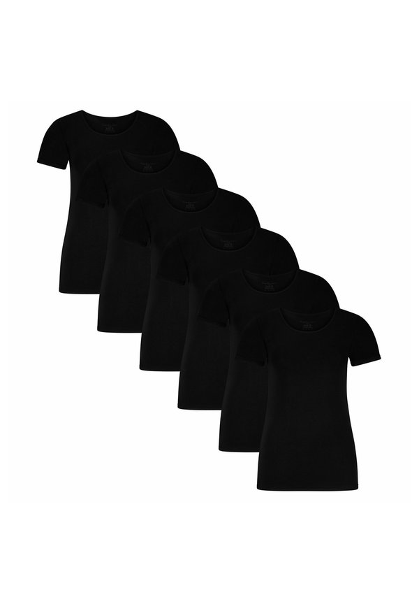 KATE 6ER PACK - RUNDHALS SINGLE - Undershirt - schwarz4