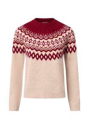 Marie Lund Pullover - ecru/bordeaux