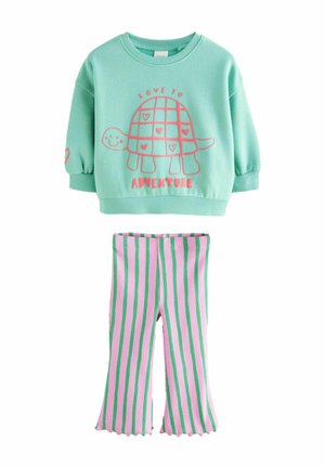 FLARE SET - Housut - turquoise blue stripe